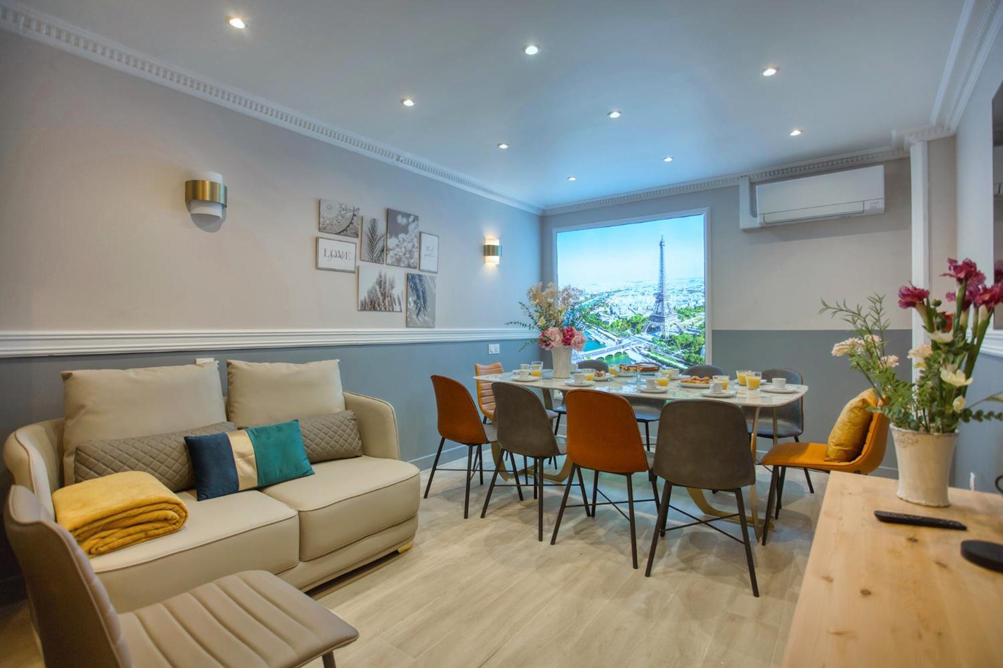 Elegant Triplex In Paris - Ideal For 10 - Aircon Esterno foto