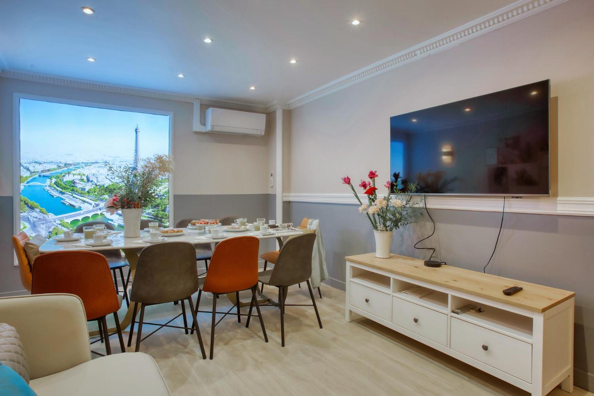 Elegant Triplex In Paris - Ideal For 10 - Aircon Esterno foto